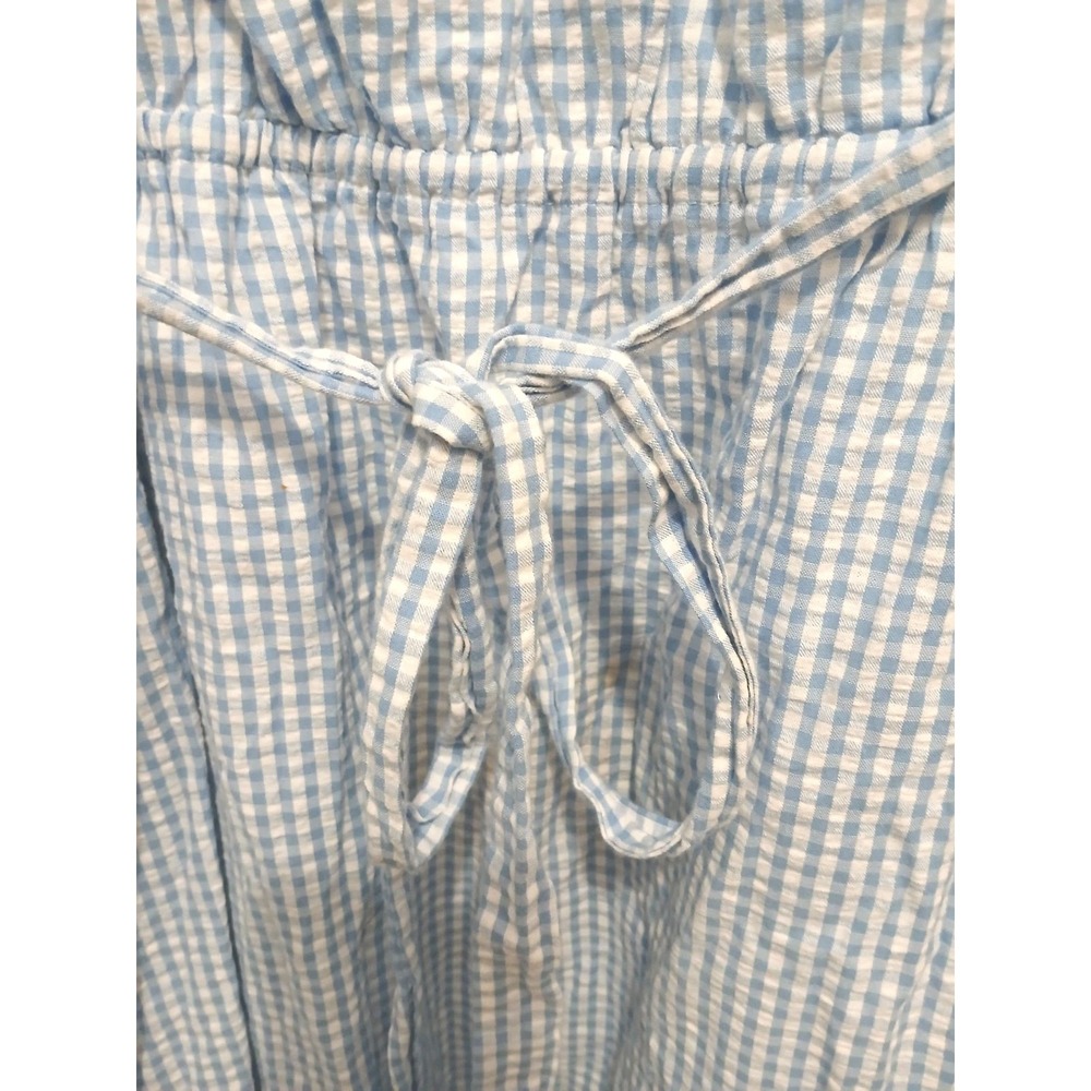 Draper James Gingham Dress Plus Sz 3X Blue Puff Sleeve Ruffle Cottage Romantic - Picture 10 of 16